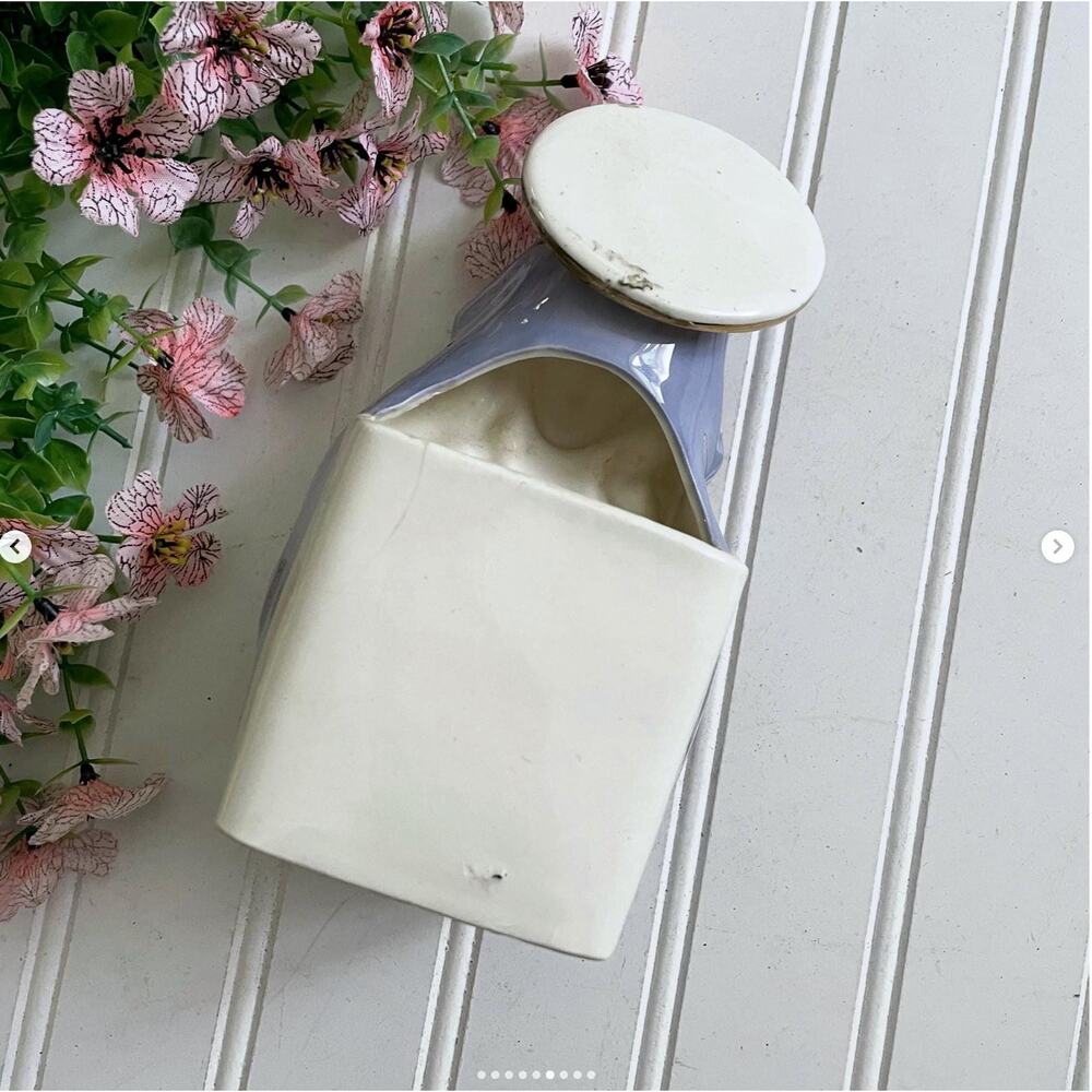 Vintage Mary Blessed Mother Baby Jesus Planter Religious Vase Porcelain Ceramic - Picture 6 of 9